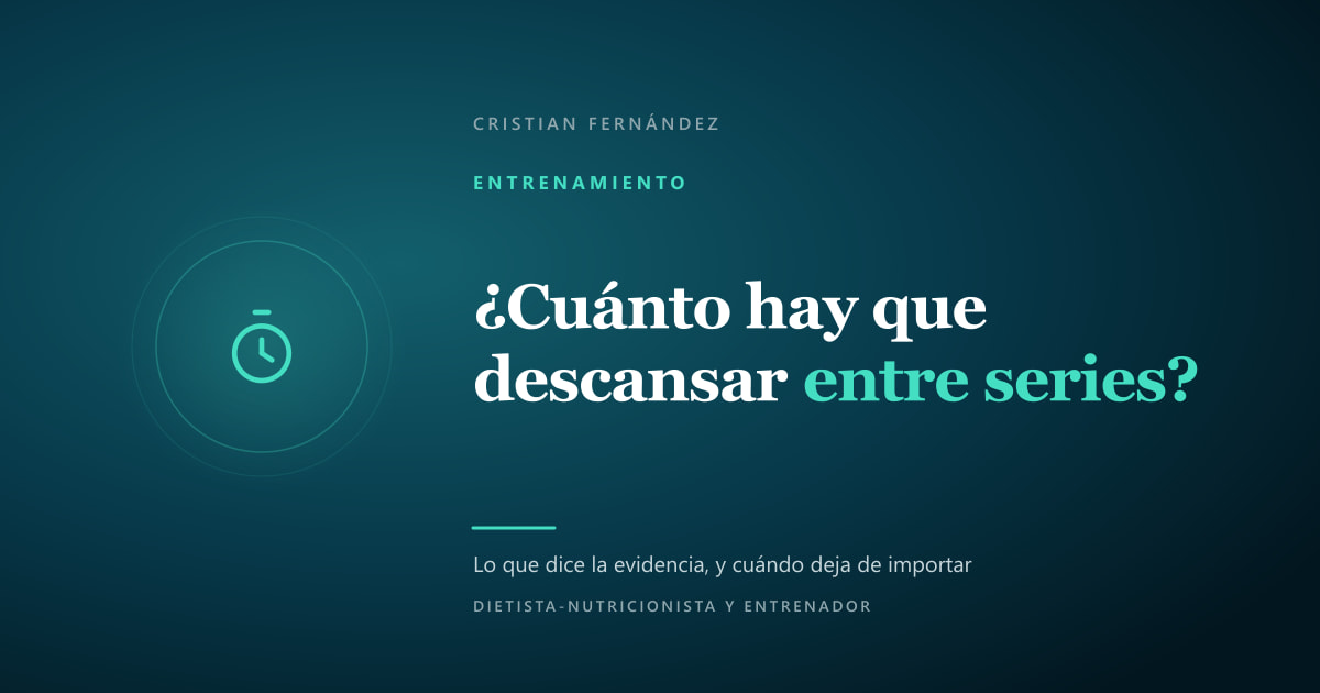 Cronómetro sobre fondo oscuro, ilustrando el descanso entre series de entrenamiento de fuerza